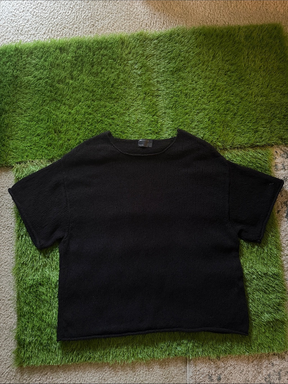 ASOS Black Short-Sleeve Knit Tee